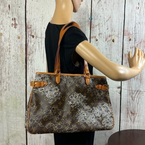 LOUIS VUITTON Dentelle Batignolles Horizontal Bag Limited Edition Silver EUC - Picture 1 of 17